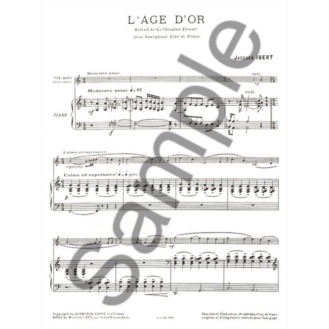 IBERT, JACQUES.- L´AGE D´OR SAMPLE