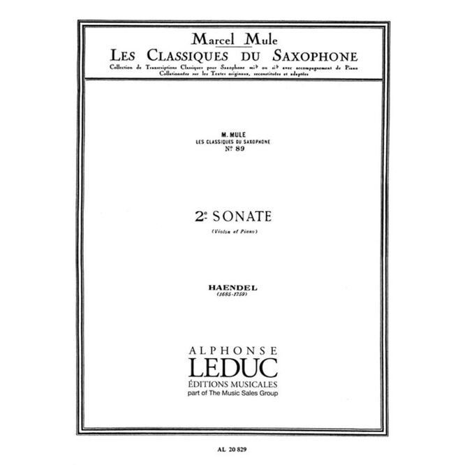 HAENDEL, GEORGE FRIEDRICH.- SONATA N.2 SAXOFÓN
