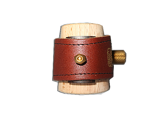 Abrazadera y Boquillero Clarinete Sib Aleman Wood Stone Kodama II Cuero Marrón perfil