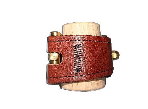 Abrazadera y Boquillero Clarinete Sib Aleman Wood Stone Kodama II Cuero Marrón perfil